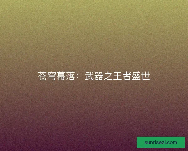 苍穹幕落：武器之王者盛世